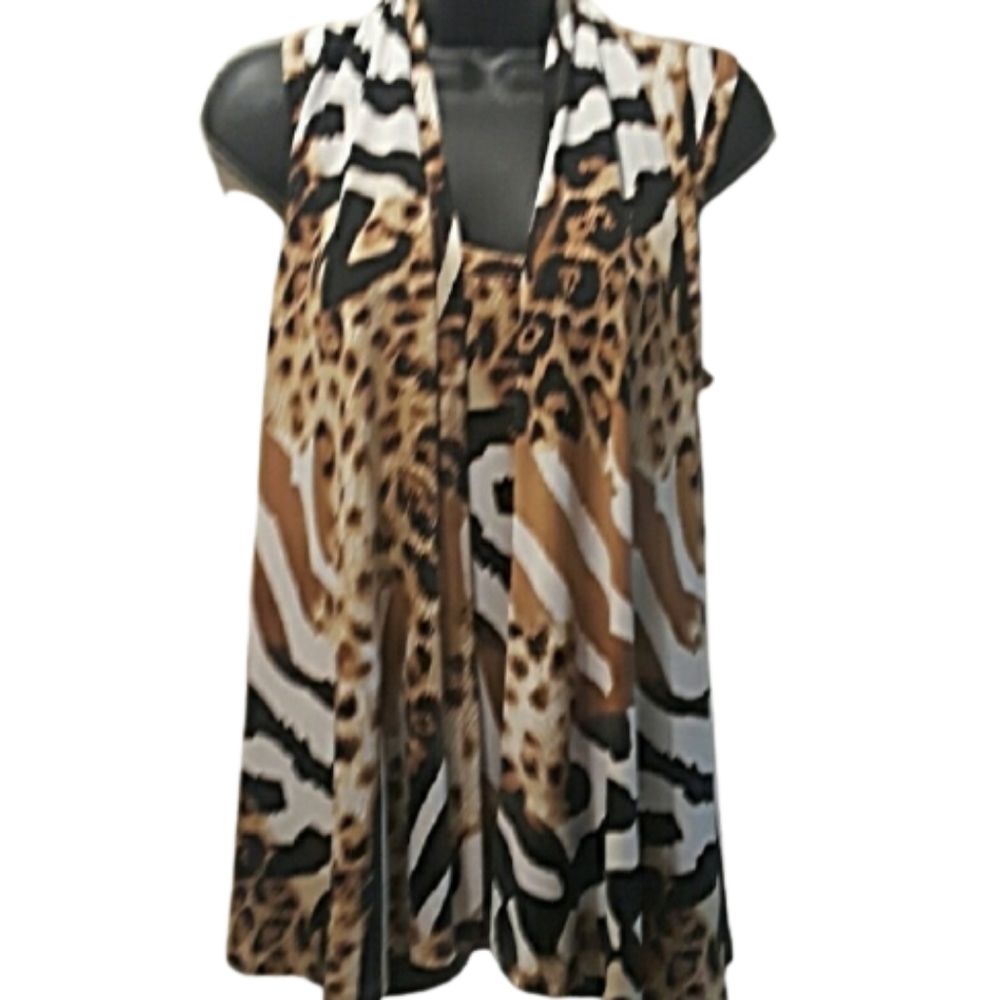 - PATCHINGTON ANIMAL PRINT SLEEVELESS TOP - Picture 2 of 5